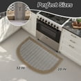 thumbnail image 4 of SIXHOME Kitchen Rugs 20"x32" Semicircular Kitchen Mat Non-Slip Twill Kitchen Floor Mats Washable Half Circle Small Throw Rug Brown, 4 of 6
