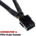 thumbnail image 4 of 8 Pin PCI-E To 2 PCI-E 8 Pin (6 Pin + 2 Pin) Power Cable, Splitter PCI Express Graphics Card Connector PC Power Cable GPU Graphics Video Card Wire (1/Pack 12 Inches?, 4 of 5