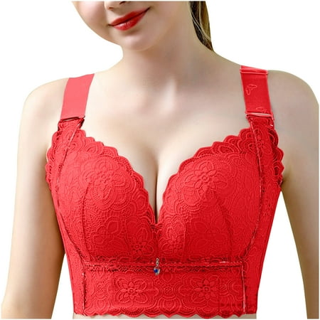 IFNND Womens Plus Size Bra Women s Comfortable Breast Casual Bra Underwear Sexy Lace Large Size No Underwire Full Coverage Everyday Bras