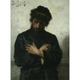 thumbnail image 2 of Stanisław Grocholski 14x18 Black Ornate Wood Framed Double Matted Museum Art Print Titled - Praying Jew (1892), 2 of 5