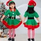 thumbnail image 4 of Disfraz de Papá Noel de Navidad para padres e hijos, Cosplay de elfo verde, niños y niñas, 4 of 5