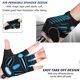 thumbnail image 3 of Guantes de medio dedo para bicicleta de montaña con pantalla táctil antideslizante que absorbe los golpes con forro de gel líquido Feliz Sencillez, 3 of 3