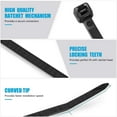 thumbnail image 3 of 12" Cable Tie Buckle, Black, 39lbs Tensile Strength, UV Resistant Cable Ties For Indoor And Outdoor, 3 of 5