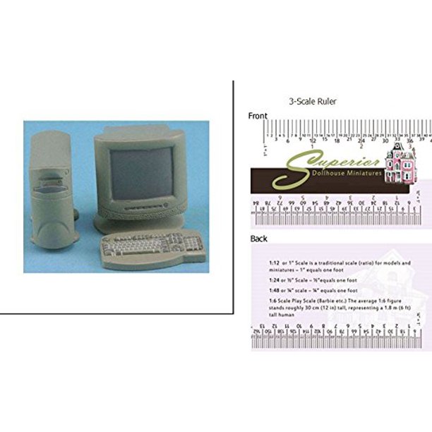 Dollhouse Miniature Computer Set
