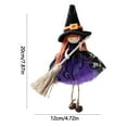 thumbnail image 3 of Yyuenw Halloween Hanging Decoration, Hangable Kitchen Witch Doll Ornament, Halloween Small Witch Figurine with Gauze Skirt, Sorceress Doll with Brooms for Room Door and Window Decoration, 3 of 4