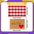 thumbnail image 2 of NANDIYNZHI Valentines Welcome Door Mat Heart Outdoor Welcome Mats for Front Door Non Slip Heart Floor Mat Red White Stripe Valentines Rug for Outside Front Porch Entryway Decor, 2 of 7