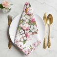 thumbnail image 2 of Spring Floral Cloth Napkins, Retro Pink Orchid Flowers Leaves Botanical Washable and Reusable Dinner Napkins Set of 6, Table Napkin for Kitchen Party Birthday Wedding Hotel Housewarming 20"x20", 2 of 9