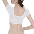 thumbnail image 6 of WGRFFH Women Breathable Sweat Guard Underwear Vest Absorbing Underarm Sweat Vest 2 In 1 Built-In Shoulder Pad Short Sleeves Ladies Padded Tank Top Short Sleeve Reusable Armpitwashable Sweat White, 6 of 7