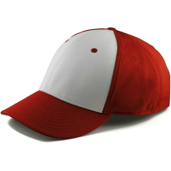 Sportflex XL/XXL Baseball Caps for Big Heads - Red/White