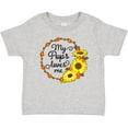 thumbnail image 3 of Inktastic My Pops Loves Me with Sunflower Wreath Boys or Girls Baby T-Shirt, 3 of 5