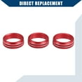 thumbnail image 4 of Cubierta de perilla de control de aire acondicionado Unique Bargains para Honda Fit 2020-2023, trim de aluminio frontal rojo, 3 piezas, 4 of 7