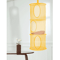 thumbnail image 2 of 2 Pack Hanging Mesh Storage Shelves Organizer 3 Shelf Foldable Closet Hanging Organizer for Bedroom Bathroom Nursery Kidroom Baby Essentials Toy Storage Organizer-Yellow, 2 of 7
