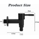 thumbnail image 3 of Stainless Steel Wall Mounted Garden Faucet, 1 Piece Wall Mounted Washer Faucet, G1/2 Inch Balcony, Bathroom, Kitchen, Garden Washer Faucet (black), 3 of 5
