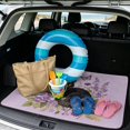 thumbnail image 2 of DISNIMO Universal Cargo Mat 29" x 39" Cat Flower Butterfly Print All Weather Rear Cargo Liner Floor Mat Heavy Duty Pet Trunk Liner Suitable for Most Car Models, 2 of 7