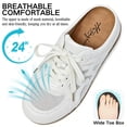 thumbnail image 4 of Knivor Women Lace Up Mesh Mule Sneakers Latex Memory Foam Insole Breathable Backless Lightweight Non Slip Summer Daily Casual Shoes, 4 of 9