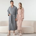 thumbnail image 6 of JTieacloth Men's Loungewear Winter New Half Flannel Men's Thickened Robe Long Furry Home Wear Bathrobe Man Blue, 6 of 6