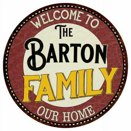 The Barton Family 12 Round Metal Sign Kitchen Game Room Décor 200120038448