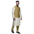 thumbnail image 2 of Atasi Traditional Mens Dupion Silk Kurta Pajama Set With Nehru Jacket Men Wear, 2 of 3