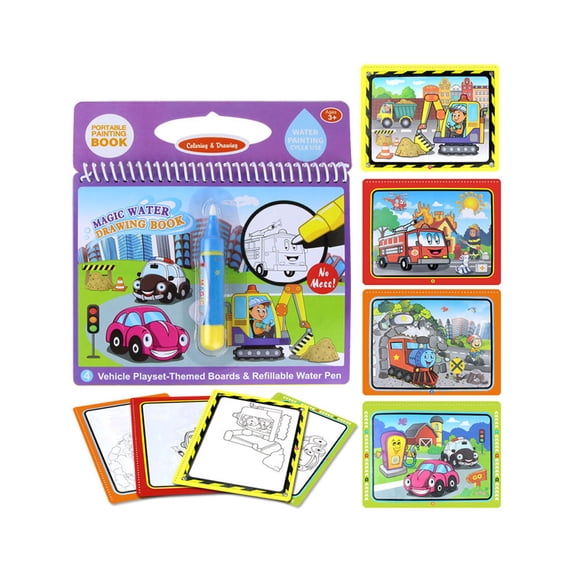 Inteprter Libro para colorear Doodle y bolígrafo mágico, tablero de dibujo para pintar para niños, juguetes mágicos, libro de dibujo de agua, regalo de pinturas ocho