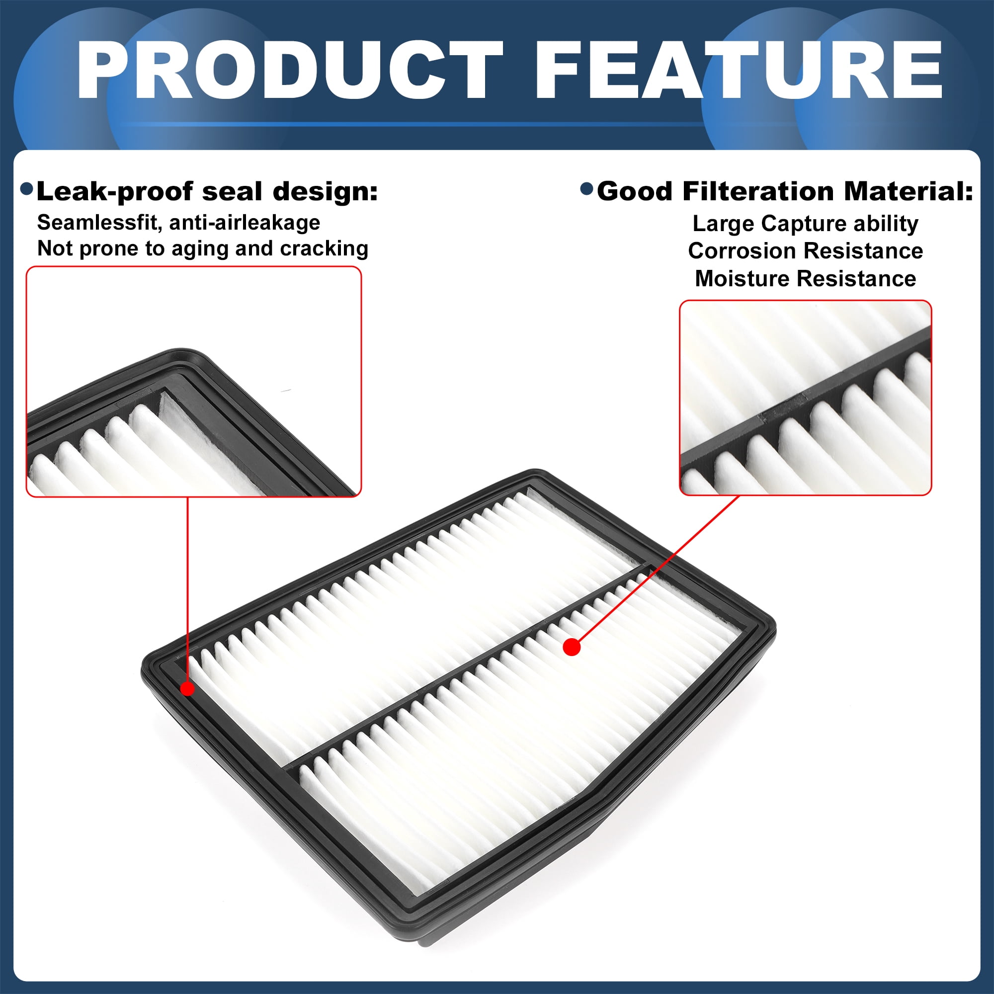 Unique Bargains Engine Air Filter Element No.28113P0400 for Kia Sportage 2023-2024