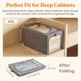 thumbnail image 2 of Lifewit 4 Pack Clothes Storage Bins with Metal Frame, Foldable Clothing Storage Bins with Lids, 40L Stackable Storage Box Storage Bags Fabric Bins Organizer with Clear Window＆ Zippers＆ Sturdy Handles, 2 of 9
