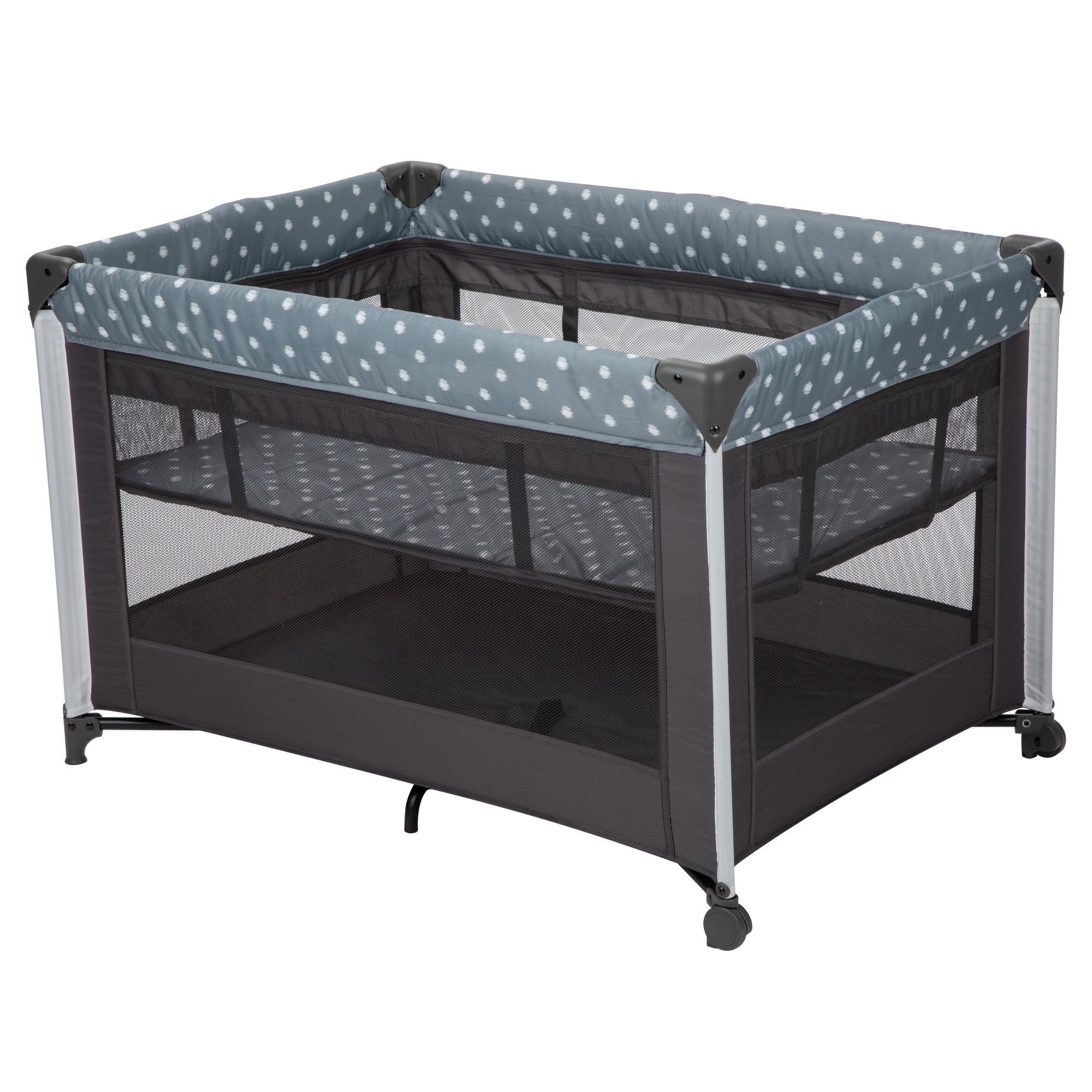 Babideal Dottie Baby Playard with Bassinet, Grey Dot, Infant