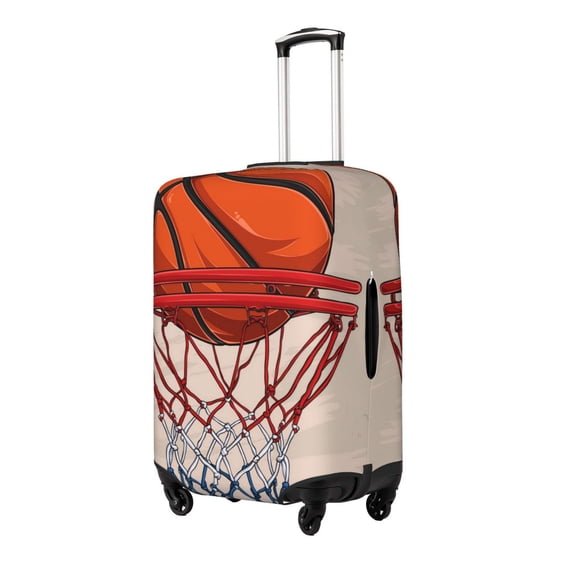 Rateoe Basketball Shot Printed Luggage Cover, Suitcase Protector Fits 18-32 Inch Luggage-