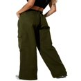 thumbnail image 4 of FNNMNNR Womens High Waisted Cargo Pant Vintage Wide Straight-Leg Baggy Trousers with Pocket Track Pant Streetwear, 4 of 5