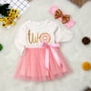 Hirigin 1st 2nd Third Birthday Dress Girls Toddler Outfits Tutu Dresses Princess Party