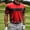 Red, variant on Zysthvn Golf Summer Shirts for Men Casual Polo Summer Mens T Shirts Athletic Turn Down Collar Short Sleeve Printed Tops