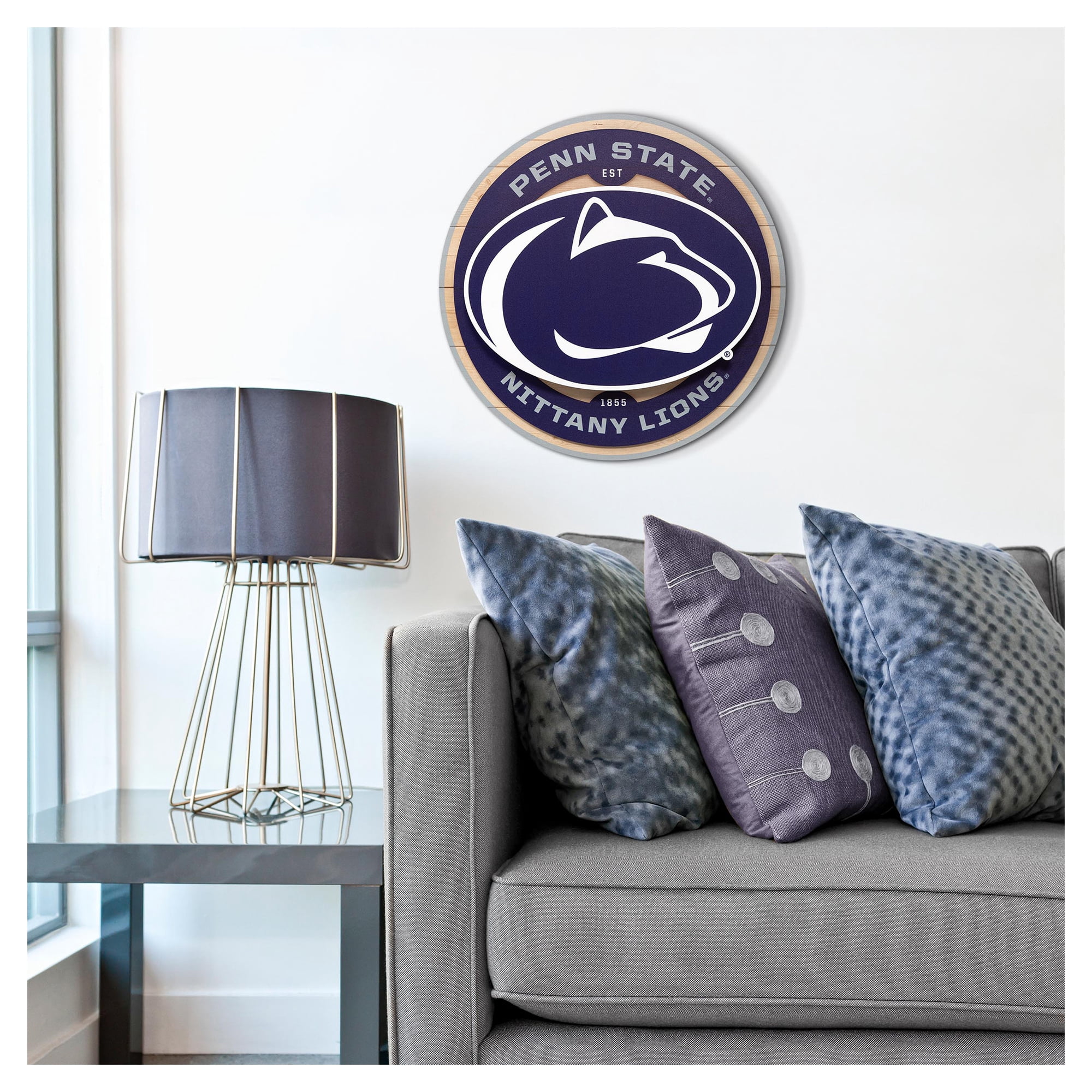 IDNA Penn State Nittany Lions 15" x 15" 3DX Logo Circle Backer Wall Art