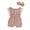 Pink, variant on Maxcozy Baby Girl Flutter Sleeve Romper Bodysuit Jumpsuit Summer Clothes Outfits