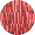 thumbnail image 1 of Ahgly Company Indoor Round Abstract Red Contemporary Area Rugs, 3' Round, 1 of 4