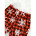 thumbnail image 5 of Baby Girls Christmas Outfits Off Shoulder Top Ruffle Long Sleeve Shirt Plaid Print Flare Pants Set, 5 of 6