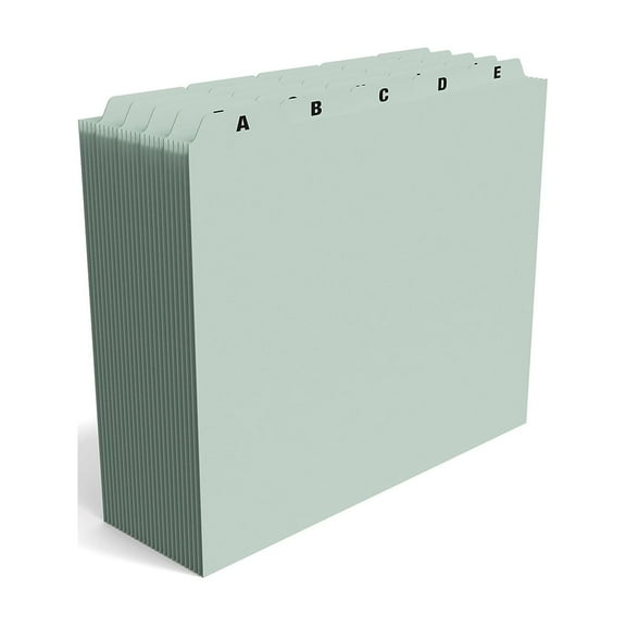Staples A-Z Index File Guide Letter Light Green 25/Set (TR118273)