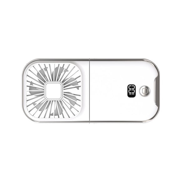 Portable Small Fan Handheld Fan Foldable Neck Fan USB C Rechargeable Fan with LED Digital Display for Office Travel
