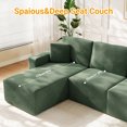 thumbnail image 5 of Neche 100" Oversized Modular Sectional Couches For Living Room, L-Shaped Cloud Sofa Couch With Corduroy Fabric, Comfy Couch With Deep Seat, Easy Assembly Required, Green, 5 of 9