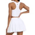 thumbnail image 3 of Alove Women Tennis Skirt 2 Piece Sports Sets Athletic Workout Dress with Shorts and Pockets Badminton Skirt Top and Skirt, 3 of 8