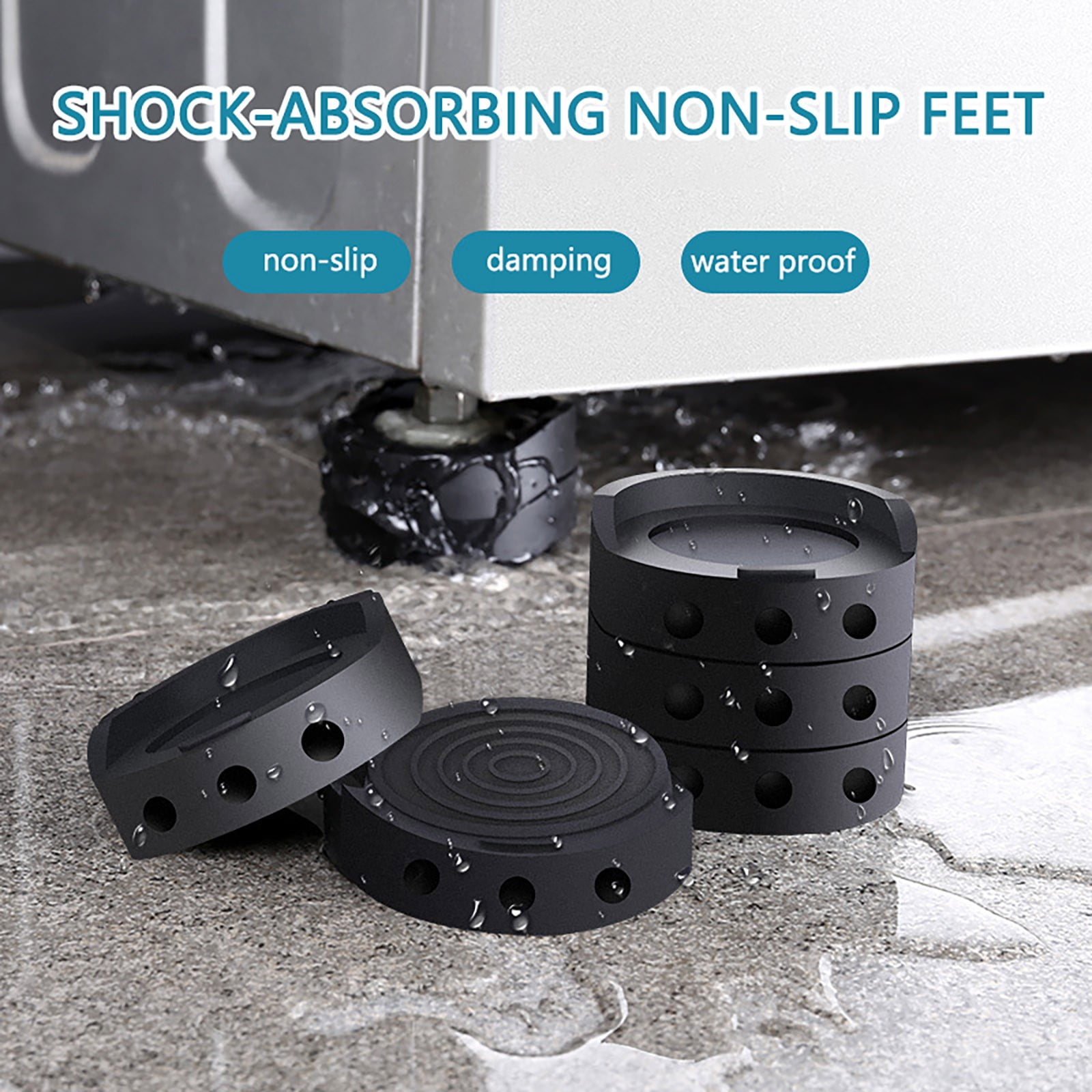 Clearance Sofa protective cover under $10,4PCS Washing Machine Absorbing Pad Refrigerator Base Rubber Absorbing Noise Reduction Pad Furniture Raising Pad 2PC