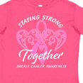 thumbnail image 4 of Inktastic Staying Strong Together with Pink Breast Cancer Ribbon Boys or Girls Toddler T-Shirt, 4 of 5