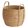 thumbnail image 2 of CoreLiving Rattan Grass Woven Flower Basket Planter Pot with Handle for Living Room Floor Standing Storage Balcony Garden Decoration Natural Stylish Artistic Homes Outdoor Plants, 2 of 8