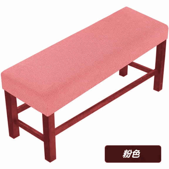 Nvzi 1 piece Pink elastic bench cover - S-size elastic bench cover, washable anti slip bench protection cover, suitable for rectangular bench covers in restaurants and bedrooms