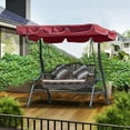 thumbnail image 6 of LUVCMFT Porch Swing Canopy, Replacement Waterproof Swing Top Cover, 3 Seater Garden Swing Seat Canopy Cover, Durable Outdoor Sun Shade Patio Swing Canopy Awning, 6 of 8