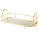 thumbnail image 4 of Estante organizador de maquillaje, estantes de almacenamiento, bandeja rectangular para servir, organizador de tocador de alambre decorativo, cesta, 4 of 9