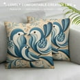 thumbnail image 3 of JEUXUS Short Plush Pillowcase (Universal 1) Bird Wall Art Love Birds Abstract Pictures High-Quality White, 3 of 5