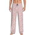 thumbnail image 1 of Fotbe Floral Retro Style Pantalones de Pijama para Hombre, Pantalones de Dormir, Pantalones de Casa con Cintura Ajustable y Bolsillos-Small, 1 of 6
