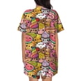 thumbnail image 4 of Womens Pajama Sets With Pocket, Fruit-flavored ice-cream Lounge Sets Short Sleeve Sleepwear PJ Sets for Women, 4 of 6