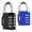 Black + Blue, variant on Combination Locks, 4 Digit Padlock for Luggage Locker Toolbox Storage Box Warehouse Office School Locker Gym
