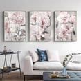 thumbnail image 2 of Poster with pink floral decoration, art print on canvas, 2 of 5