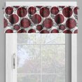 thumbnail image 2 of Ambesonne Abstract Valance Pack of 2, Swirling Brush Streaks, 54"X12", Maroon Grey, 2 of 5